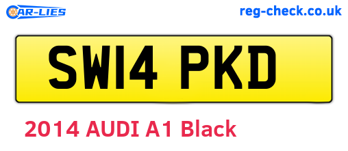 SW14PKD are the vehicle registration plates.