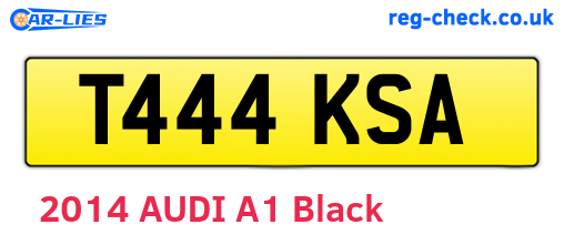 T444KSA are the vehicle registration plates.