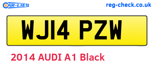 WJ14PZW are the vehicle registration plates.