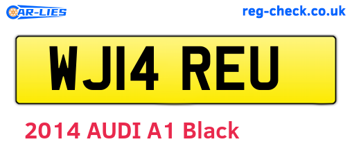 WJ14REU are the vehicle registration plates.