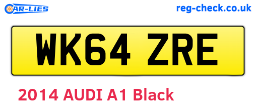 WK64ZRE are the vehicle registration plates.