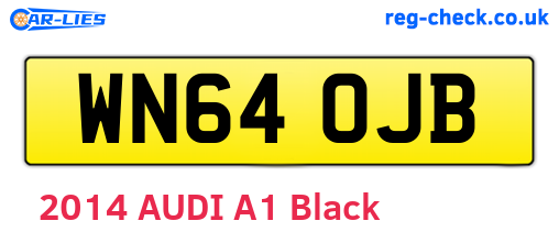 WN64OJB are the vehicle registration plates.