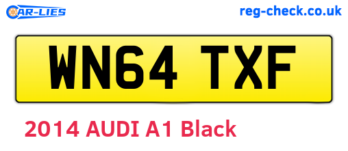 WN64TXF are the vehicle registration plates.
