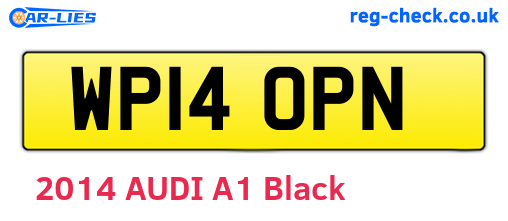 WP14OPN are the vehicle registration plates.