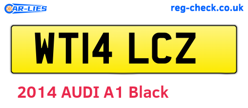 WT14LCZ are the vehicle registration plates.
