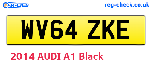 WV64ZKE are the vehicle registration plates.