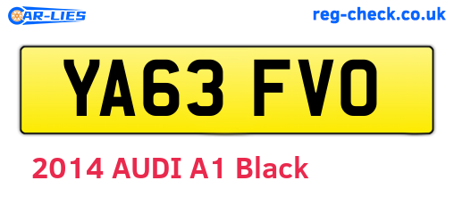 YA63FVO are the vehicle registration plates.