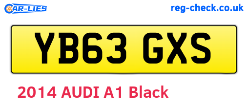 YB63GXS are the vehicle registration plates.