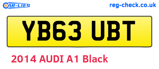 YB63UBT are the vehicle registration plates.