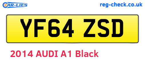 YF64ZSD are the vehicle registration plates.