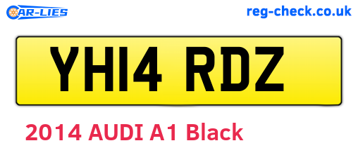 YH14RDZ are the vehicle registration plates.