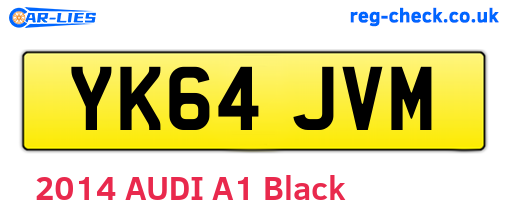 YK64JVM are the vehicle registration plates.