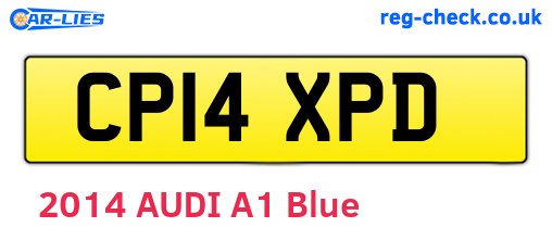 CP14XPD are the vehicle registration plates.