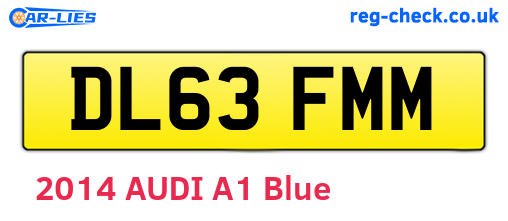 DL63FMM are the vehicle registration plates.