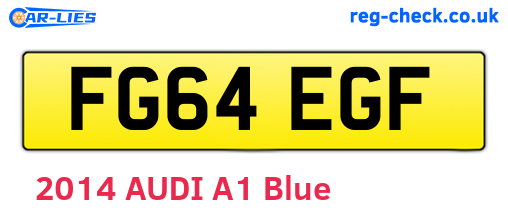 FG64EGF are the vehicle registration plates.