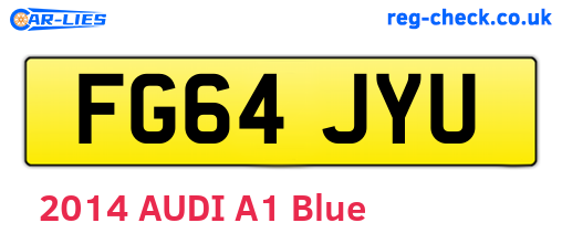 FG64JYU are the vehicle registration plates.