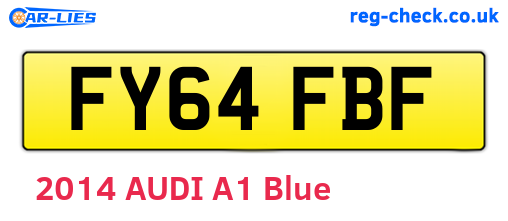 FY64FBF are the vehicle registration plates.