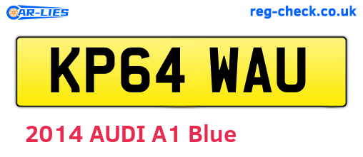 KP64WAU are the vehicle registration plates.
