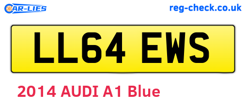 LL64EWS are the vehicle registration plates.
