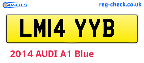 LM14YYB are the vehicle registration plates.