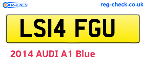LS14FGU are the vehicle registration plates.