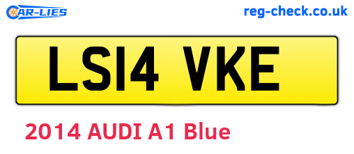 LS14VKE are the vehicle registration plates.