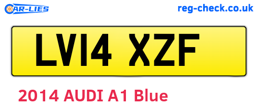 LV14XZF are the vehicle registration plates.