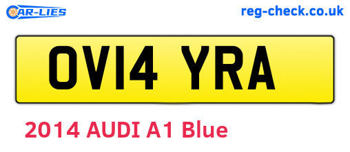 OV14YRA are the vehicle registration plates.