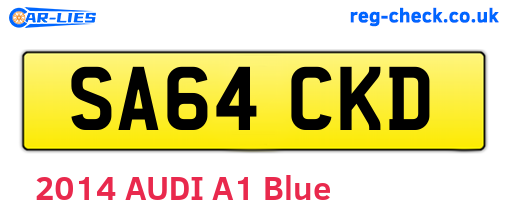 SA64CKD are the vehicle registration plates.