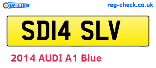 SD14SLV are the vehicle registration plates.
