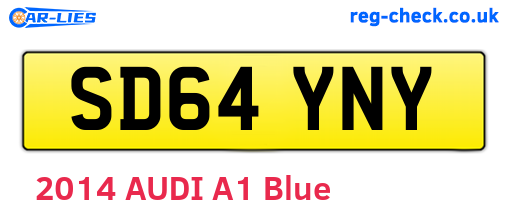 SD64YNY are the vehicle registration plates.
