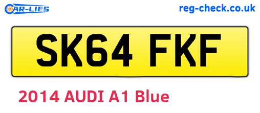 SK64FKF are the vehicle registration plates.