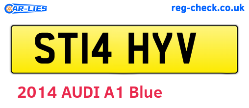 ST14HYV are the vehicle registration plates.