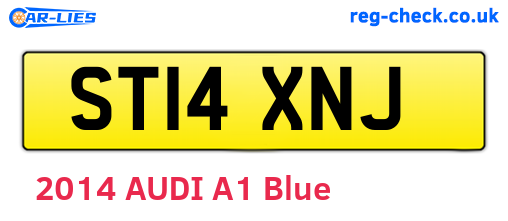 ST14XNJ are the vehicle registration plates.