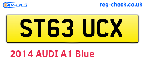 ST63UCX are the vehicle registration plates.