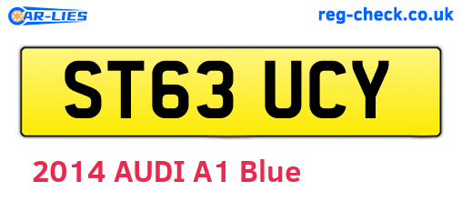 ST63UCY are the vehicle registration plates.