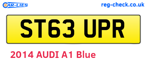 ST63UPR are the vehicle registration plates.