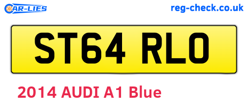 ST64RLO are the vehicle registration plates.