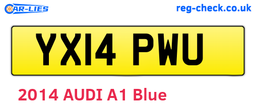 YX14PWU are the vehicle registration plates.
