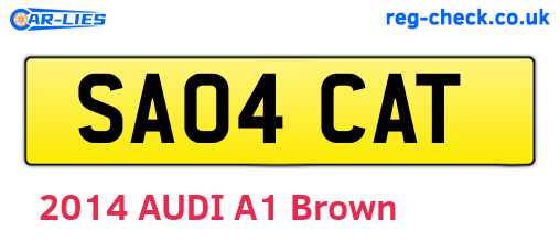 SA04CAT are the vehicle registration plates.