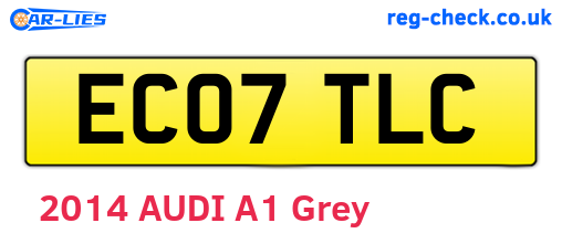 EC07TLC are the vehicle registration plates.