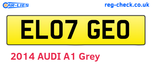 EL07GEO are the vehicle registration plates.