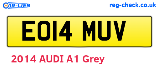 EO14MUV are the vehicle registration plates.