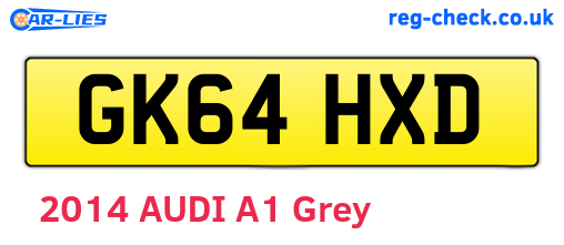 GK64HXD are the vehicle registration plates.