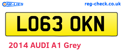 LO63OKN are the vehicle registration plates.