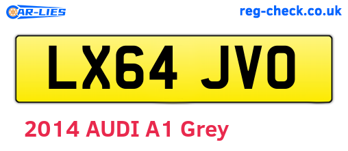 LX64JVO are the vehicle registration plates.