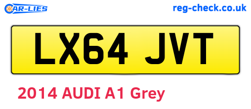 LX64JVT are the vehicle registration plates.