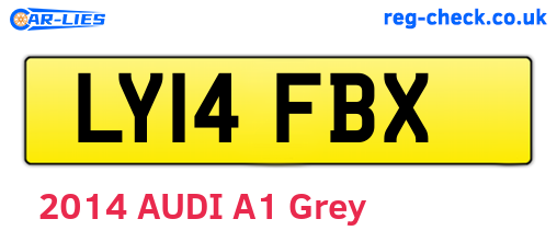 LY14FBX are the vehicle registration plates.