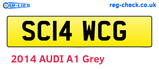 SC14WCG are the vehicle registration plates.