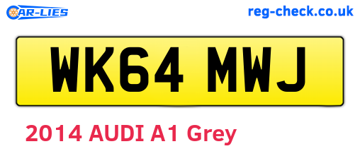 WK64MWJ are the vehicle registration plates.